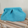 Mavi Kağıt İp Clutch Çanta