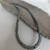 Gri & Silver Fimo Boncuk Kolye