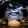 Airbus A380 Yolcu Uçağı Renkli Baskılı Kişiye Özel 3d Led Lamba, Uçak - Pilot Hediyesi 