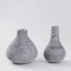 Lukka Home, Beton Vazo, Beyaz Eskitme Mini Vazo Seti, Dekoratif Küçük Boy Vazo