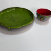 Stoneware Seramik El Yapımı Tabak Ve Fincan 