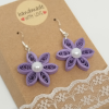 Quilling Küpe _ Sedefli Çiçek