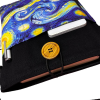 Askılı Kitap - Tablet - Ebook Çantası / Kılıfı ( Yıldızlı Gece , Van Gogh, Siyah )