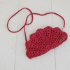 İstiridye Hasır Cherry Red Çanta