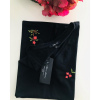 Nakış İşli Siyah Süper Soft T-Shirt