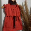 Kız Çocuk Örgü Elbise+saç Bandana