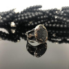 Siyah Zircon Custom Ottoman Gümüş Yüzük 
