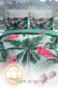 Cattleya Flamingo II 3D Pamuk Saten Çift Kişilik Nevresim Takımı