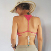 Bikini Pembe Kruvaze Boncuklu