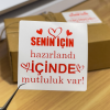 Senin İçin Hazırlandı İçinde Mutluluk Var Yazılı Yapışkanlı Etiket 100 Adet