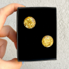 Gold Cam Tasarım Gümüş Kol Düğmesi