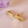 Kubera Yantra Ve Ya Rezzak Esması Çelik Küpe