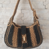 Ebrulu Sunnybag - Siyah/hasır