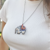 Miyuki Boncuk Fil Kolye Etnik İğne İşi Fil Şans Kolyesi