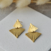 Golden Simli Pallegeo Çelik Küpe 
