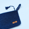 Lacivert Örgü Portföy/ Clutch Çanta