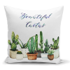 Beatiful Cactus Baskılı Dijital Yastık Kırlent Kılıfı