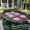 Pembe Kuslu  Top Ayakli Sunumtepsisi