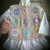 El Örgüsü Grannysquare Kolsuz Süveter 