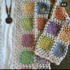 El Örgüsü Motifli Batik Renkli Hırka 