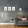 Modern Wall Art  Geyik  3'lü Dijital Baskı Set  Orjinal Suluboya Resim
