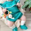El Örgüsü Bebek Salopet Ve Patik 3-6 Aylık