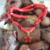 Cam Boncuklu Yildız Charm Fimo Kolye