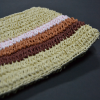 El Yapımı Örgü Clutch Şeritli Krem Çok Renkli - 5