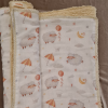 Leylace  Kuzu Desenli Müslin Ve Teddy Kumaş Bebek Battaniyesi 1