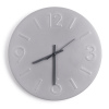 Lukka Home 34 cm Yuvarlak Açık Gri Modern Beton Duvar Saati SD128-AS