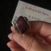 Ruby Zoisite Taşlı Gümüş Yüzük