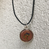 Gerçek Çiçek Bukalemun Zemin Gümüş Kaplama Choker Kolye