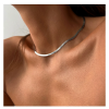 Minimal İtalyan Choker Çelik Kolye 925 Ayar