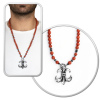 Akik Taşı Zambak Fleur De Lis Kolye