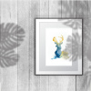 Wall Art Geyik Orjinal Suluboya Dijital Baskı Resim Ev Dekorasyonu