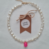 Akik Taşı Kolye /pembe