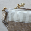 Jute White Stripes - Clutch Çanta