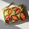 Soyut Yaprak Desenli Çok Renkli Clutch