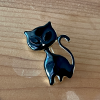 Siyah Kedi Tasarım Broş