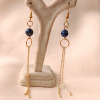 Lapis Lazuli Taşı Tasarım Küpe