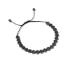 6 Mm Hematit Doğal Taşı Ayarlanabilir Bileklik - Antrasit - Balance Jewelry