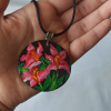 Pembe Çiçek Kolye