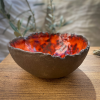 Ateş Kırmızısı Stoneware Seramik Kase