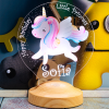 Unicorn Renkli Tek Boynuzlu At İsimli Kız Çocuk Odası Hediyesi Led Lamba, Unicorn Doğum Günü Parti Hediyesi