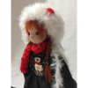 Handbyyasemin-Peluş Şapkalı Yılbaşı Konsepti Bez Bebek