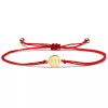 Alberaccessories 925 Ayar Gümüş Tasarım Mini Gold Kaplama Kırmızı Ip (777 Mucizeler Benimle) Bileklik Şanslı Sa...