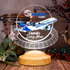 Airbus A380 Yolcu Uçağı Renkli Baskılı Kişiye Özel 3d Led Lamba, Uçak - Pilot Hediyesi 