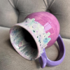 El Yapımı Seramik Mug Mor Akışkan 