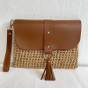 Deri Kapaklı Kağıtip Clutch