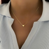 Kadın Gold Minimal Kalpli Kolye 